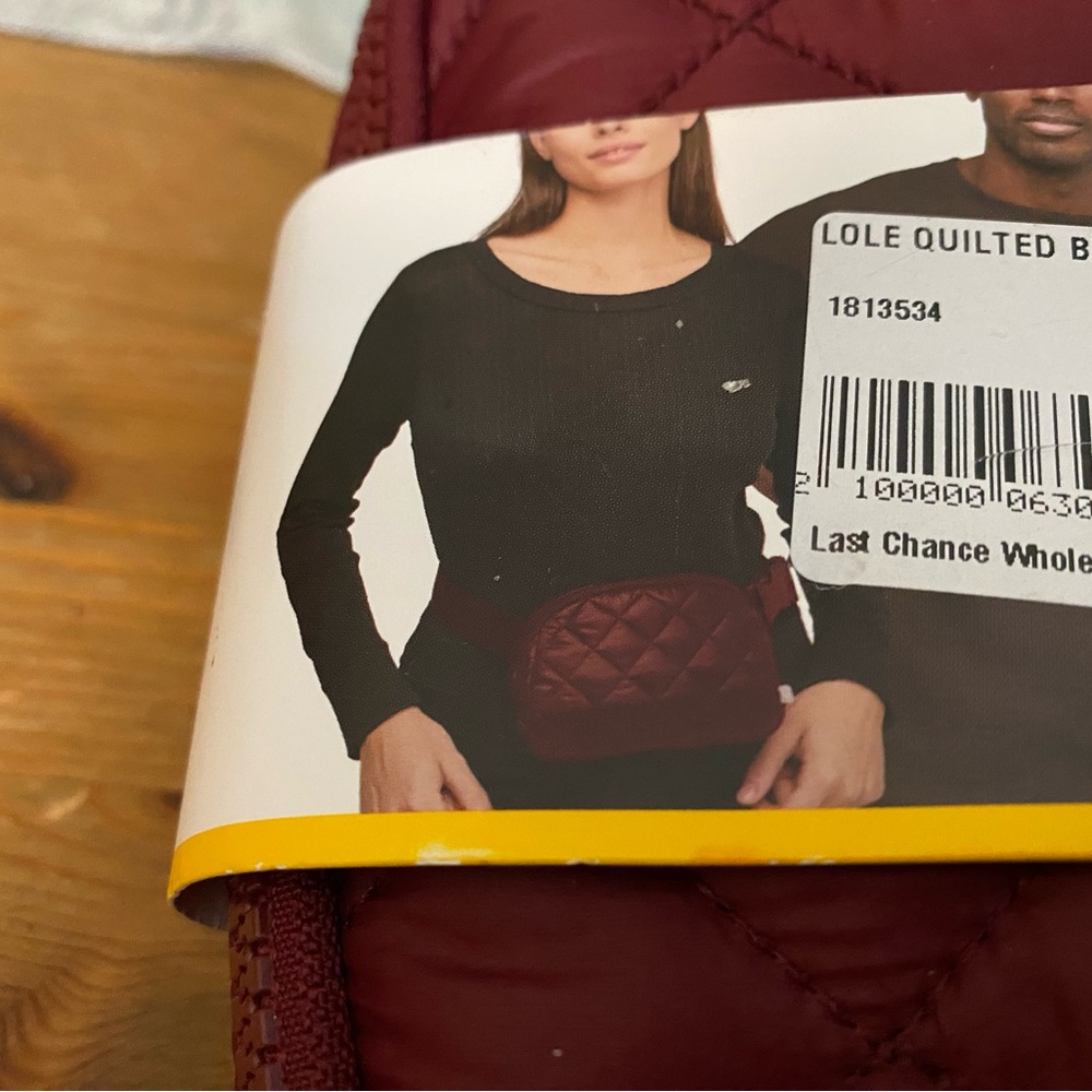 Lole Quilted Maroon Belt Bag